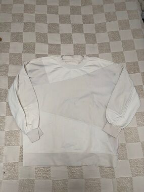 Lululemon Perfectly Oversized Crew Patchwork sweatshirt in cream